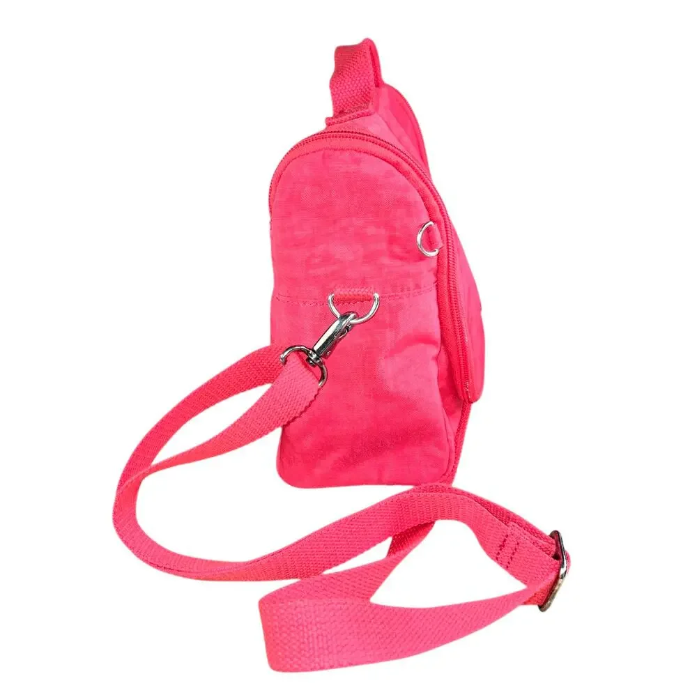 Kipling Kichirou Cross Body Nylon Insulated Lunch Box Bag Melon Pink Textured
